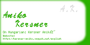 aniko kersner business card